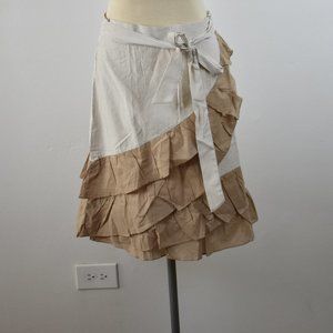 NWT Listicle Striped Ruffle Skirt